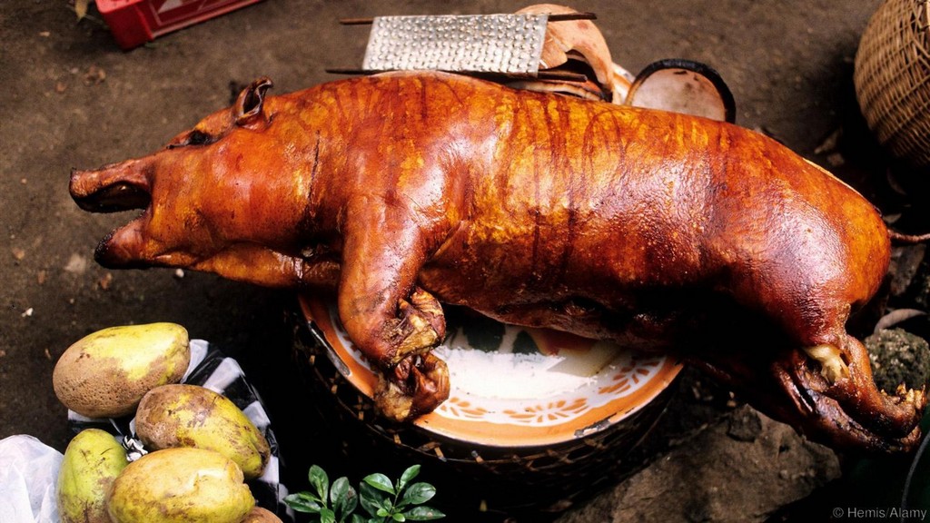 Babi guling, roasted pork, Bali, Indonesia