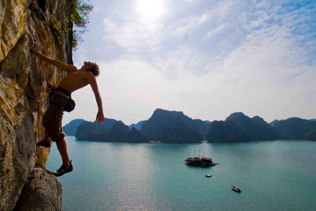 climb, halong bay, vietnam