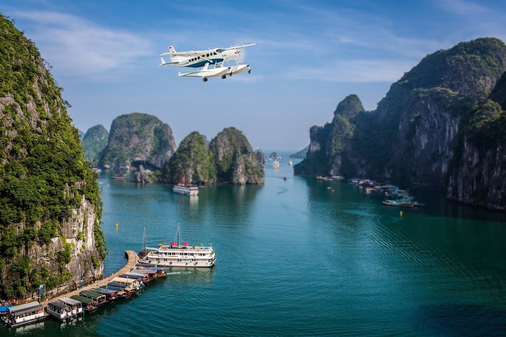 seaplane, halong bay, vietnam