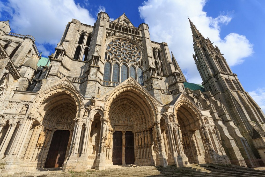 Chartes Cathedral in northern France, architectural masterpieces