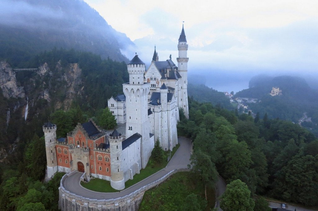 Neuschwanstein Castle in the German state of Bavaria, architectural masterpieces