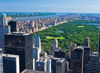 Central Park from above, New York, Us