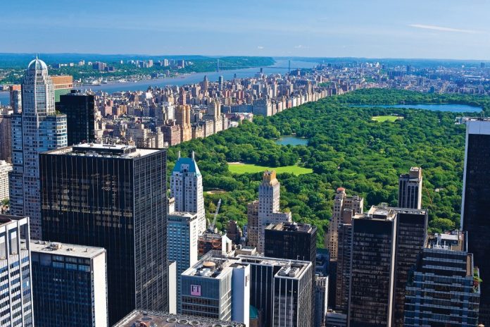 Central Park from above, New York, Us