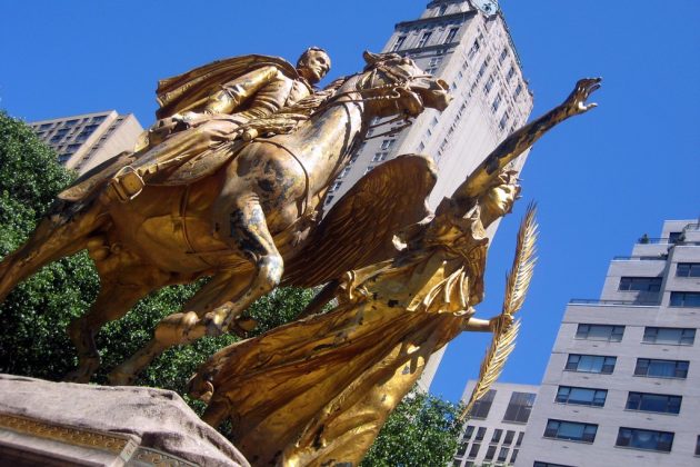 Sherman Monument, central park, new york, us