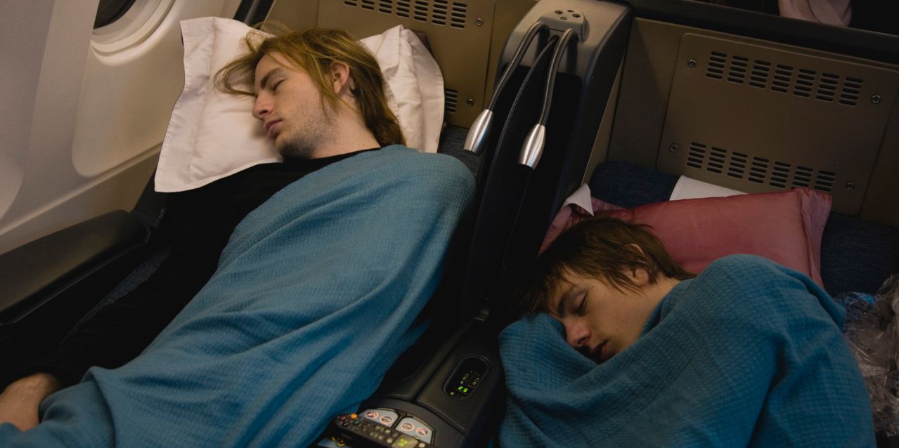 blankets and pillows on planes