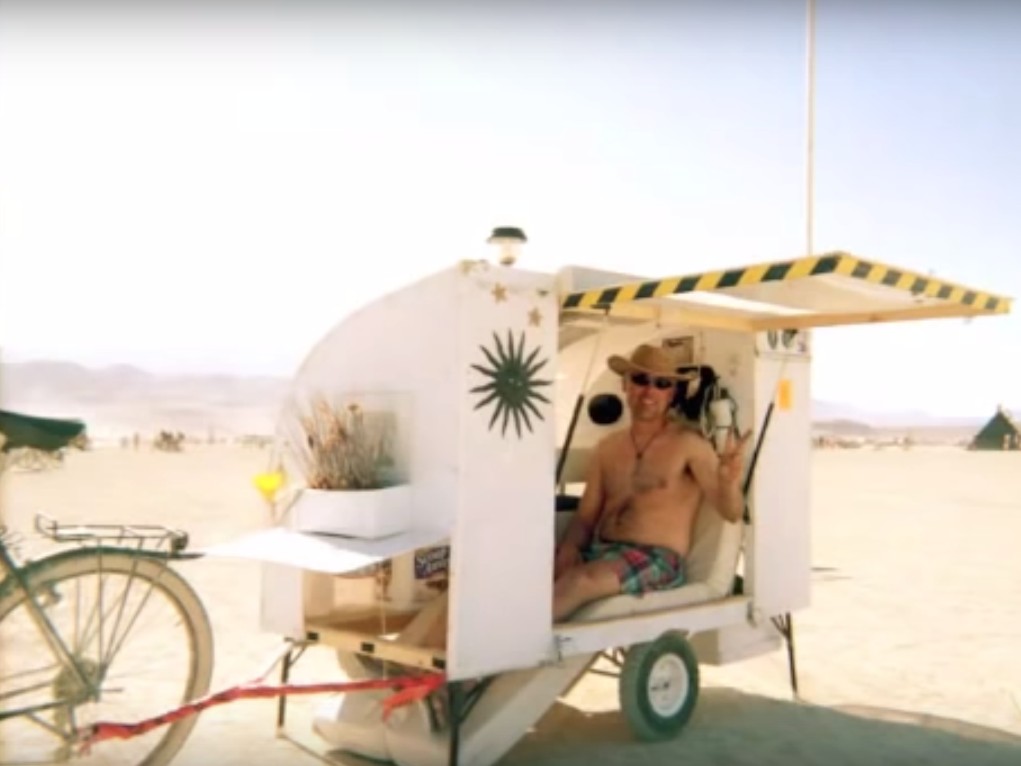 foot-bike-camper-home, Black Rock Desert, Nevada, tiny homes