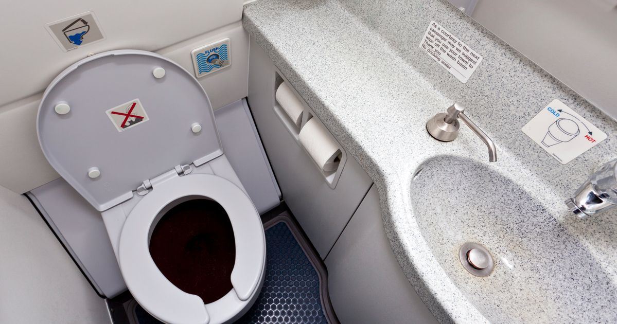 water on plane