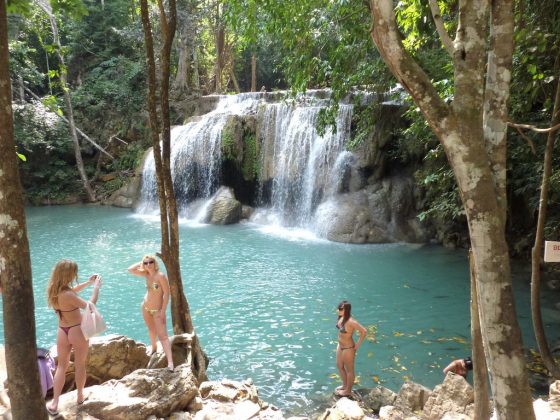 erawan waterfall from bangkok