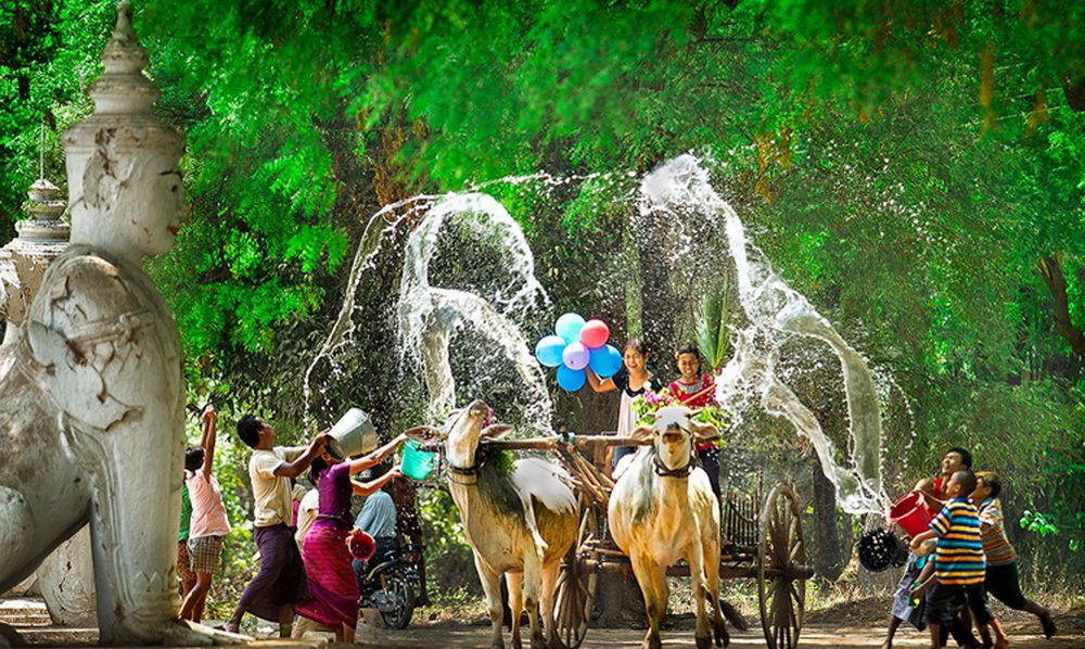 The water festival in Thingyan-Myanmar-the water festivals in Southeast Asian
