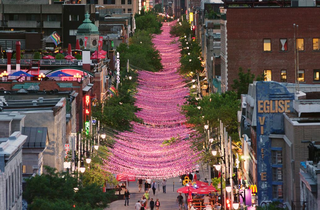Pink Balls at montreal ste catherine street