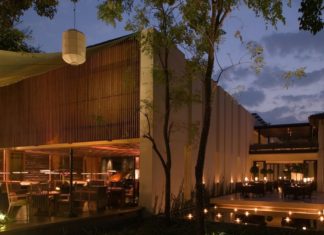 Bar & Cigar Lounge at night, The Anantara Chiang Mai