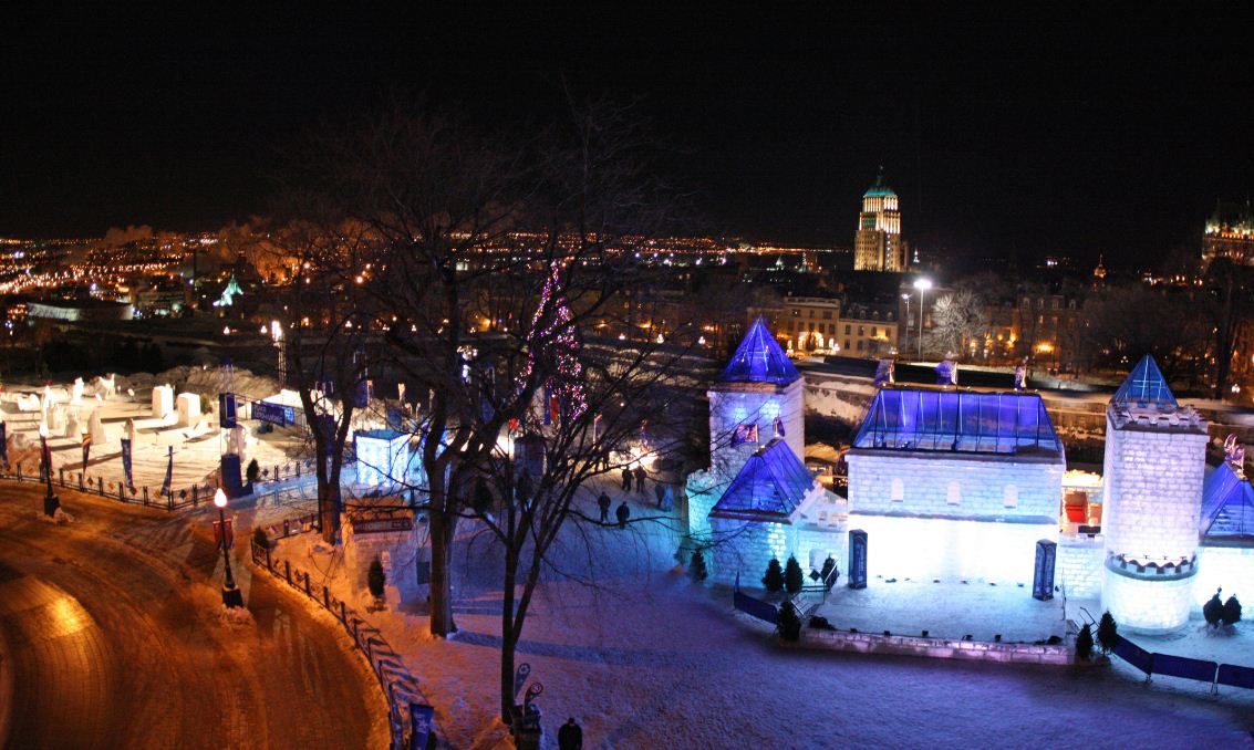 ice palace at night quebec winter carnival 2017 schedule dates canada