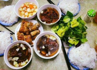 Bun cha Hanoi (Bún chả Hanoi). One of the best traditional dishes you must-eat in Hanoi