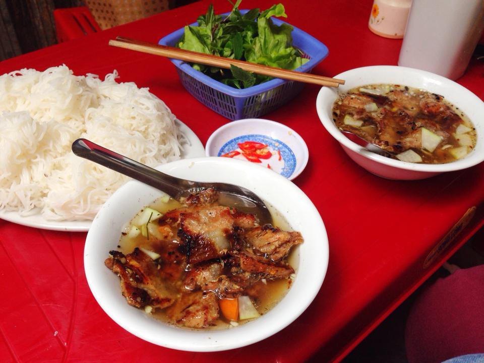Bun Cha Hanoi nguyen bieu-kebab rice noodle-bun cha-best kebab rice noodle in ha noi