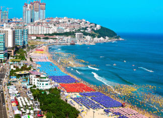 Beautiful beach in Korea