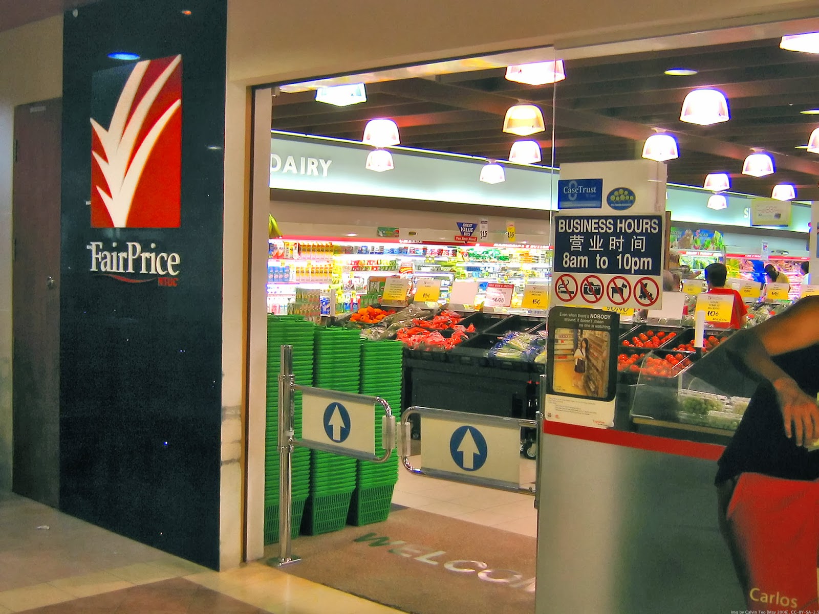 Image of Singapore tourist sim card blog. FairPrice-supermarket-best-places-to-buy-local-sim-card-singapore