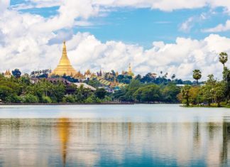 Yangon which is like a glittering jewel in the center of Myanmar, one of the best places for you to visit in Myanmar. Image of top things to do in Yangon travel blog.