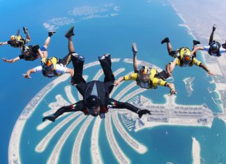 skydiving in dubai