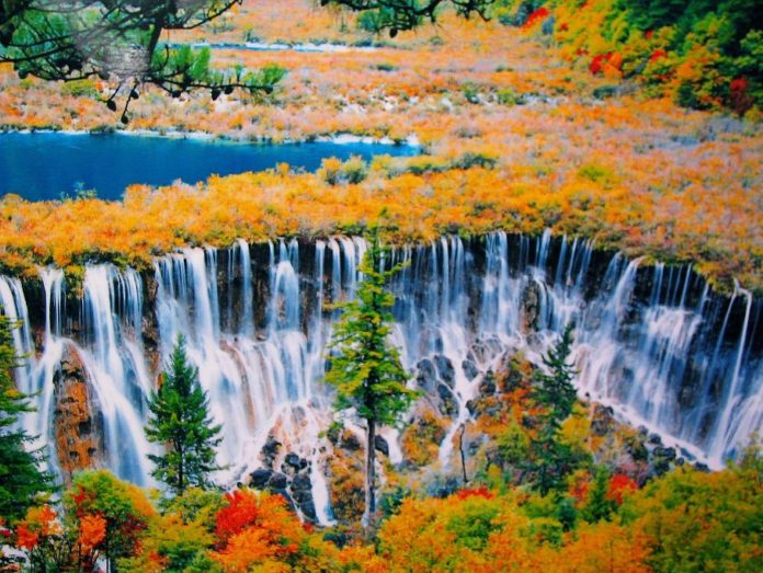 Jiuzhaigou autumn china Credit: fall foliage destinations in Asia blog.
