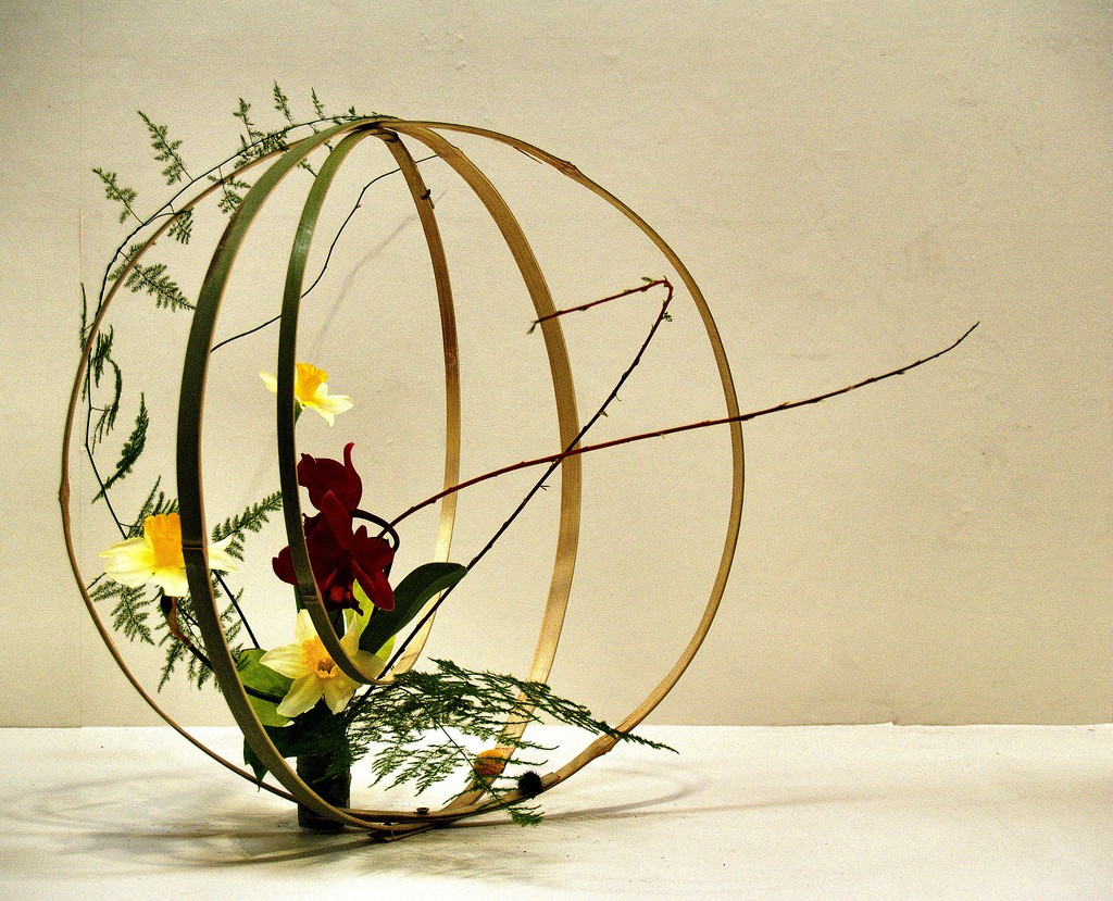 Ikebana flower arrangement