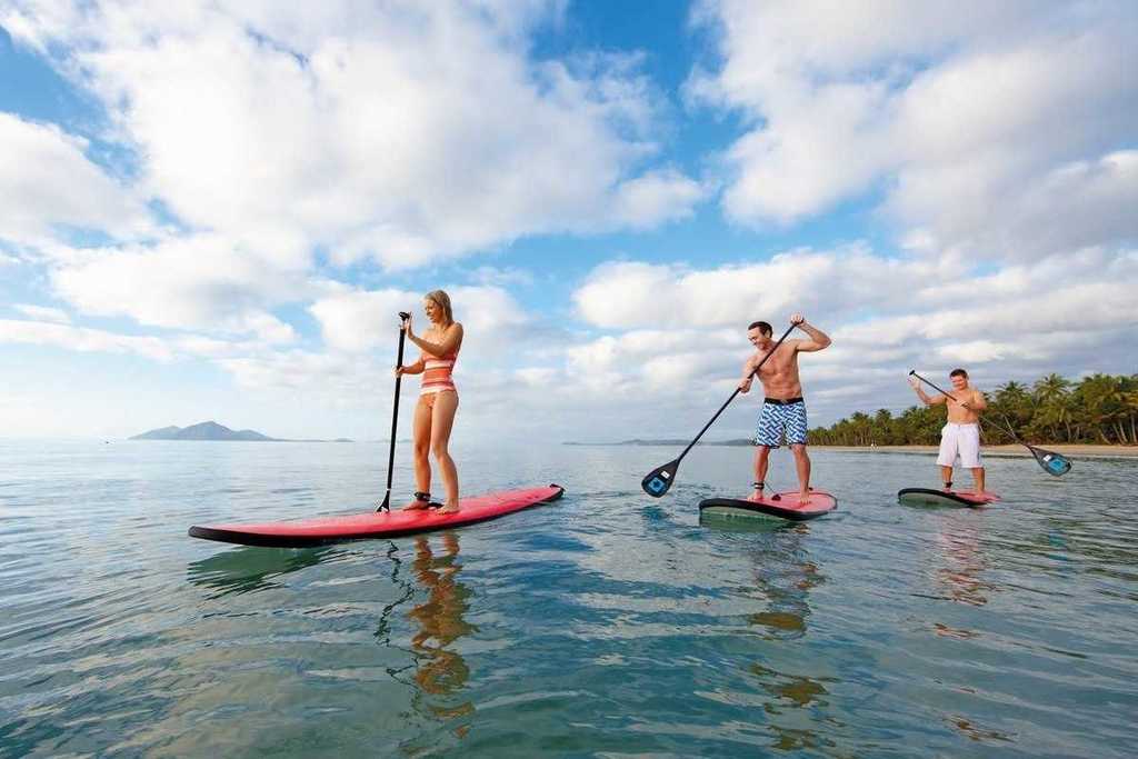 paddle surfing.
