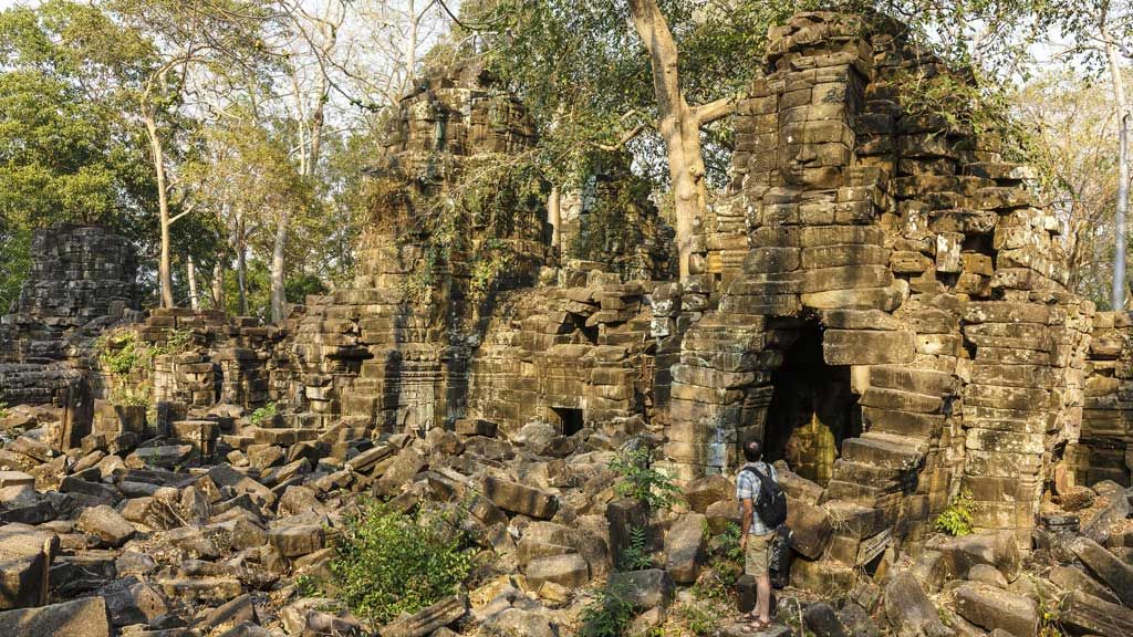 Banteay Chhmar was built in the 12th century by Khmer king Jayavarman VII. It's believed the name means either "The Small Citadel" or "Narrow Fortress".