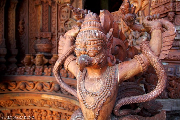 Sanctuary of Truth, a temple approx. 20 stories tall and made entirely of wood (that’s me in the middle!)