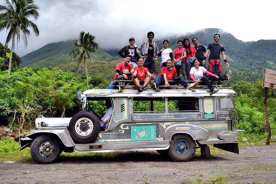 It's more fun in the Philippines! Jeepney top load ride