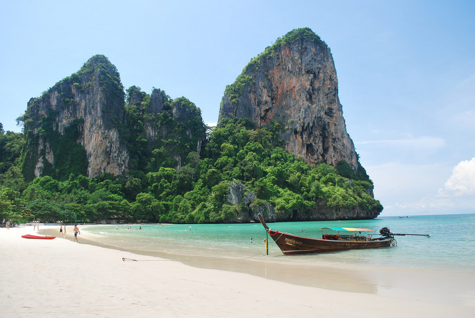swimming in railay beach2