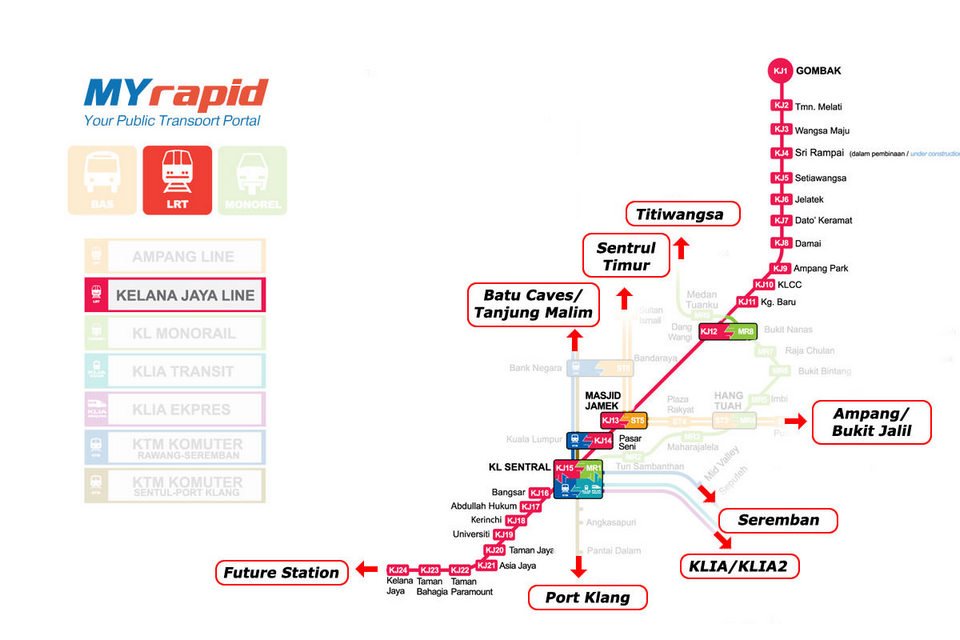 Kelana Jaya route-rapid-train-kuala lumpur