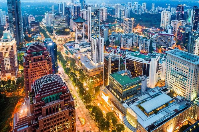 Orchard Road from Ngee Ann City Orchard Road from Ngee Ann City