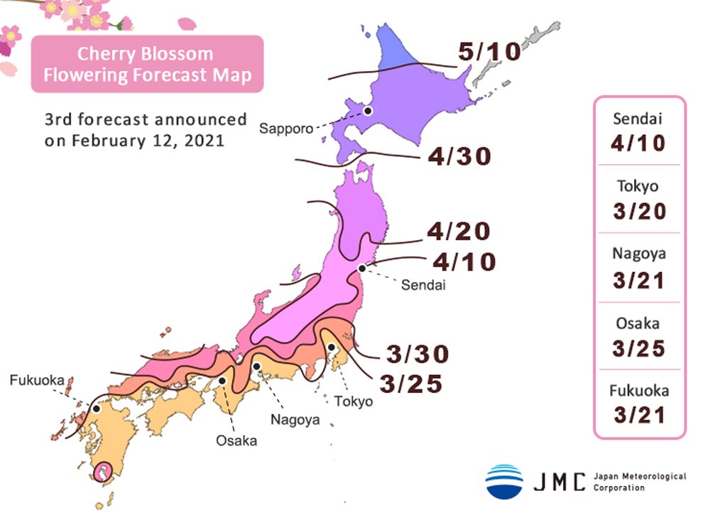 japan cherry blossom 2021 forecast3
