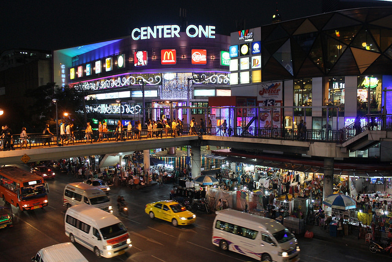 Victory Monument at night