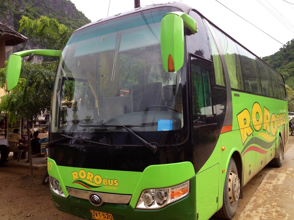A Roro bus going to El Nido, Palawan