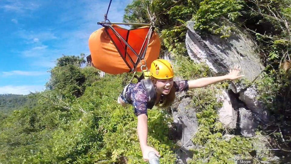 Amazing moment during trying Zipline