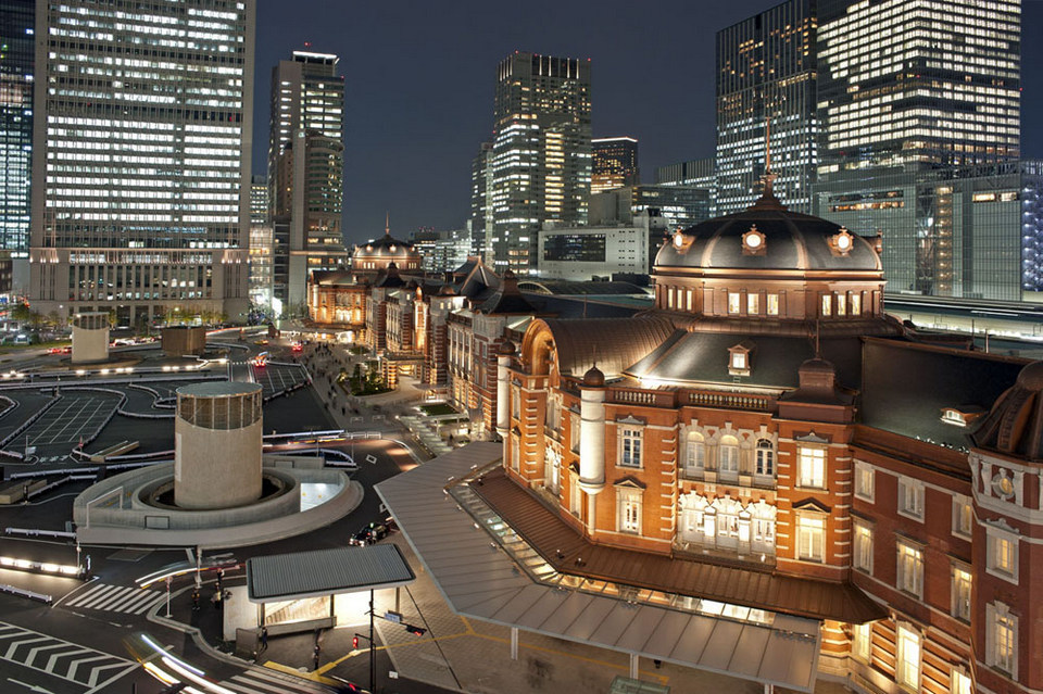 Night view from KITTE Garden