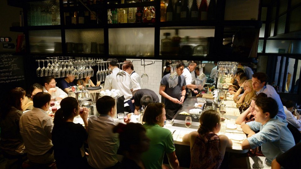 All guests share the same table at a Hong famous restaurants in hong kong where to eat in hong kong blog