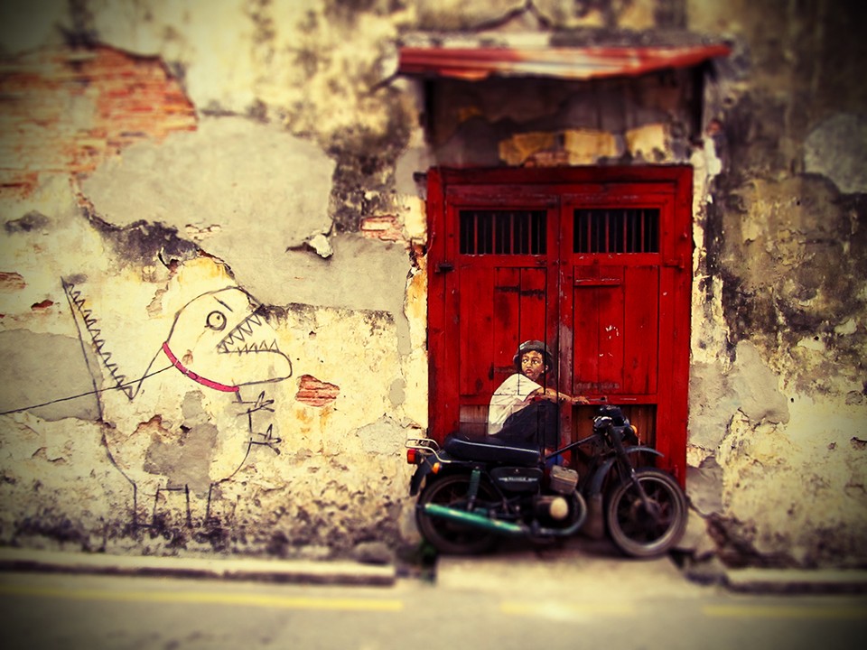 The wall painting of Penang