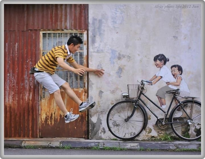 The wall painting of Penang