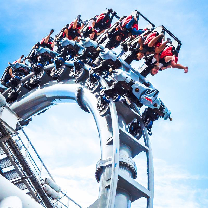 roller coaster at Universal Studios Singapore