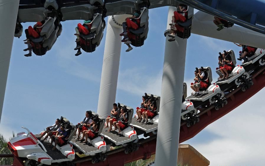 roller coaster at Universal Studios Singapore1