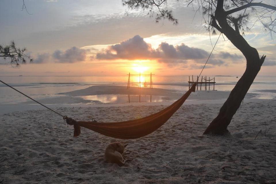 Sunset in M'Pai bay