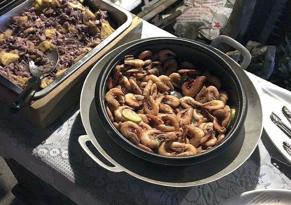 The food in M'Pay Bay