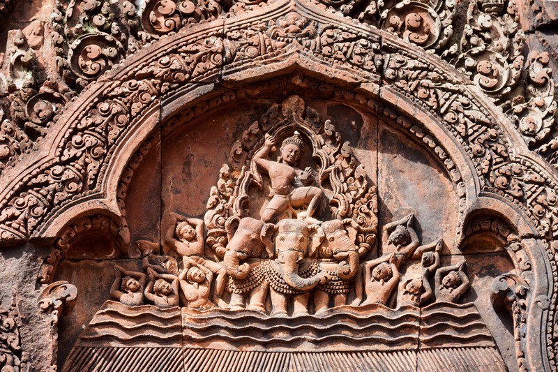 Banteay Srei Temple, Siem Reap with carvings siem reap blog siem reap travel blog siem reap travel guide