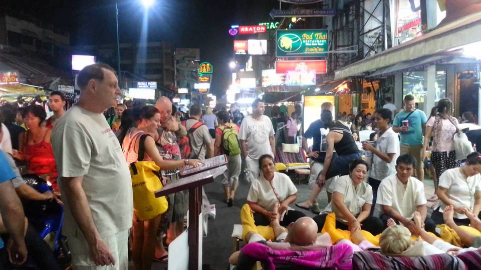 Foot Massage on The Street in Bangkok
