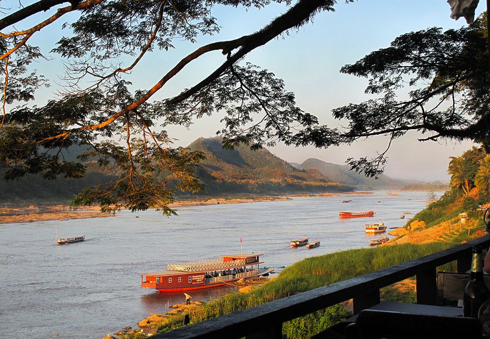 A view of the Mekong from a riverside restaurant - Luang Prabang