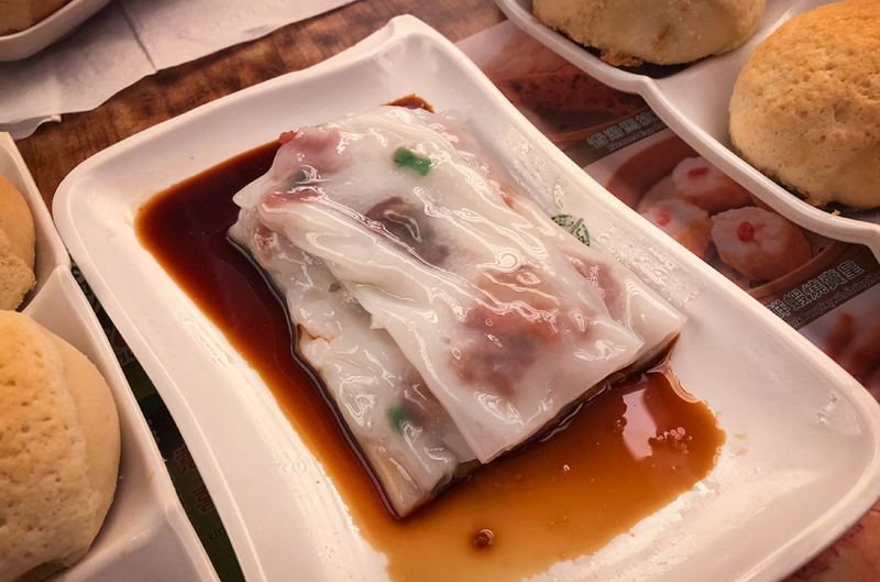 The rice noodle roll had come recommended to us, but I could not get past the slimy texture here.