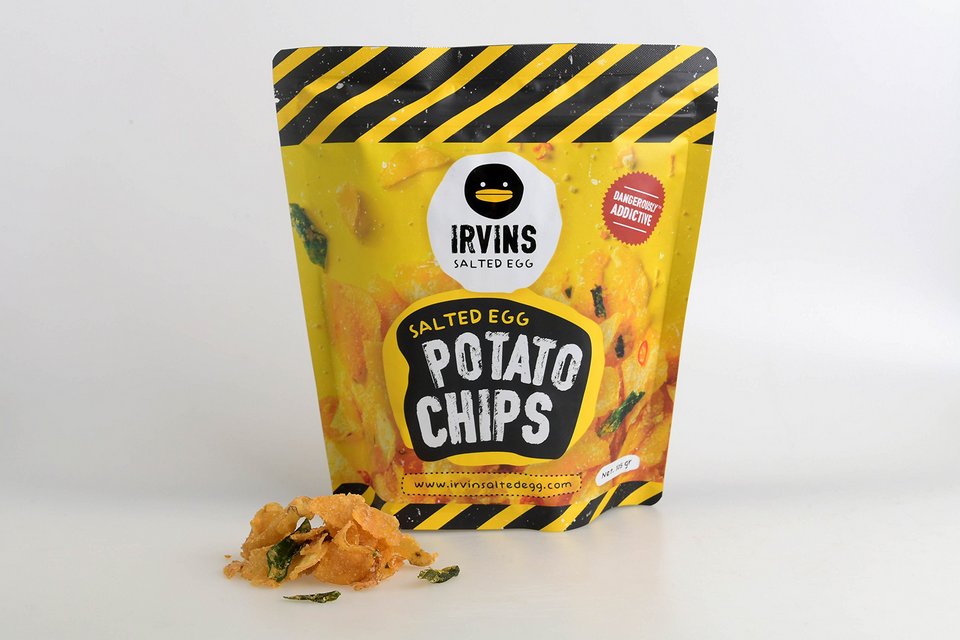 IRVINS Salted Egg Potato Chips Crisps 230g