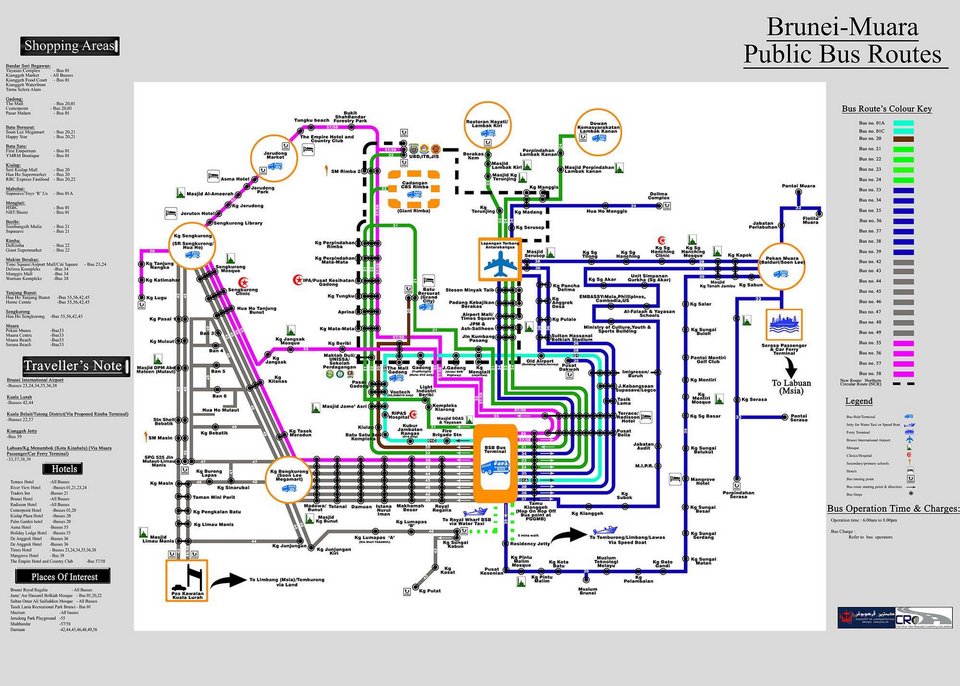 brunei bus routes map