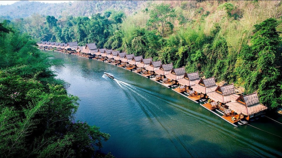 Asia's Top Floating Hotel in Kanchanaburi, Thailand